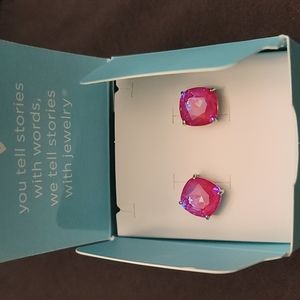 PINK  Clara origami owl earrings